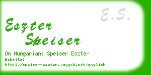 eszter speiser business card